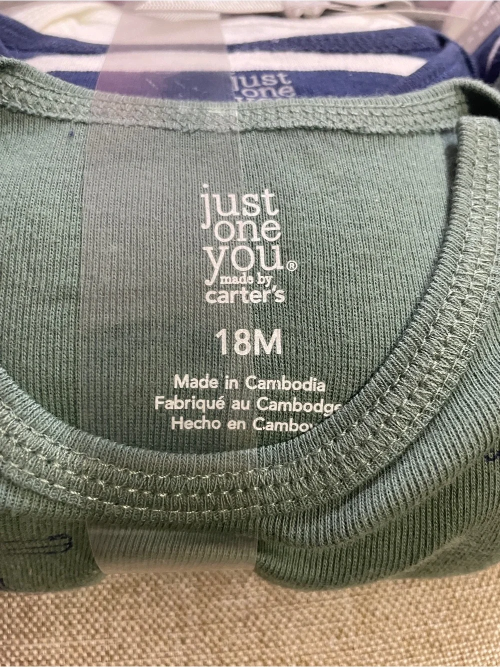 Carter's Short-Sleeve Bodysuit Pack - Green, Navy, Gray, White